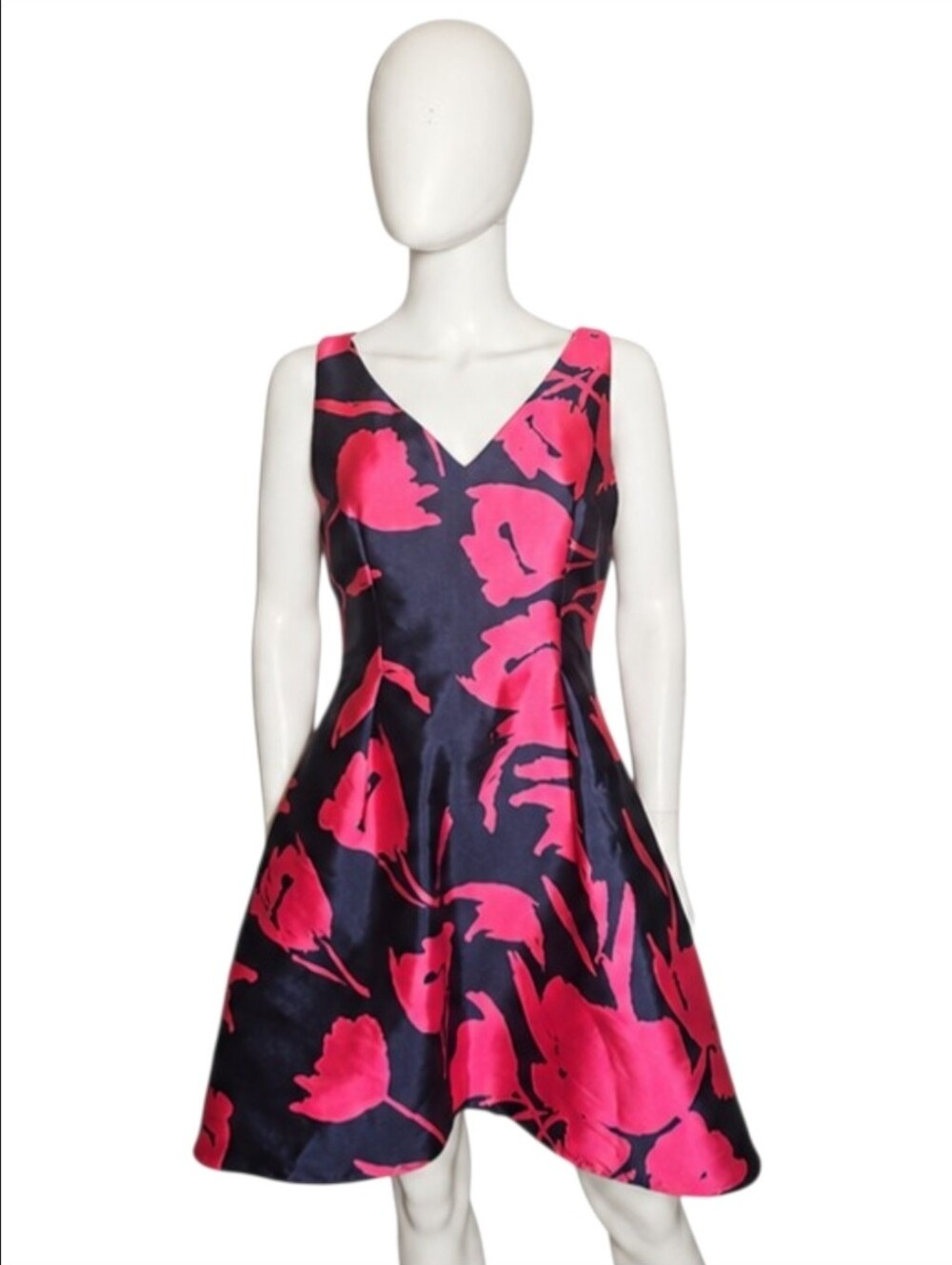 SACHIN + BABI | Navy / Pink Calla Mini A Line Dress in Size US 4